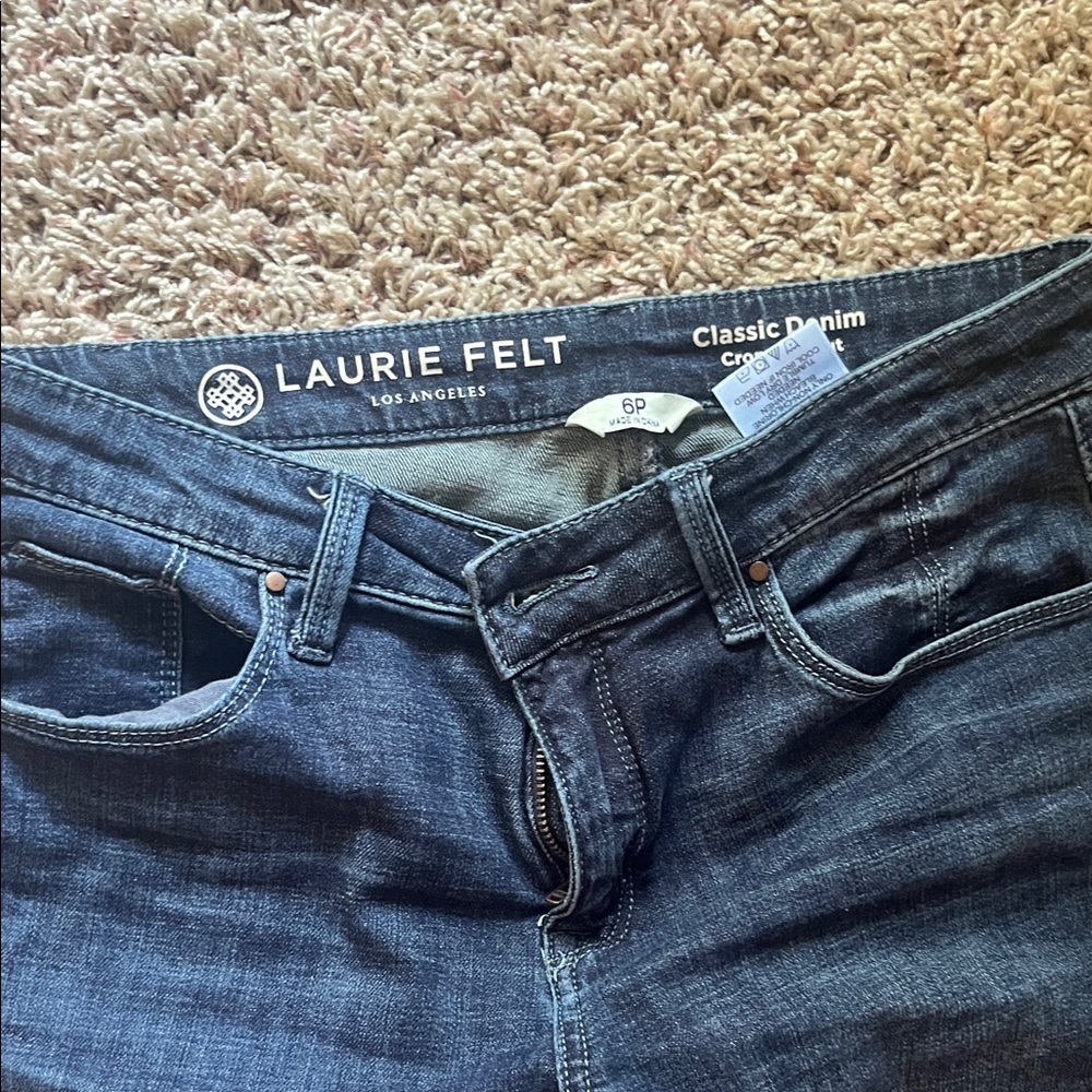 Laurie Felt Classic Denim Straight Leg Jeans - Dark Blue